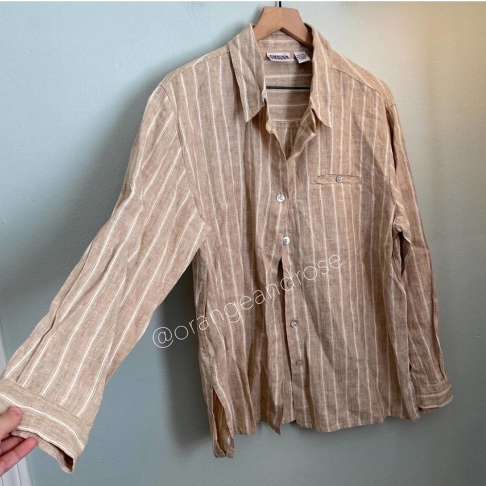 Striped Linen Button Down - Picture 2 of 3